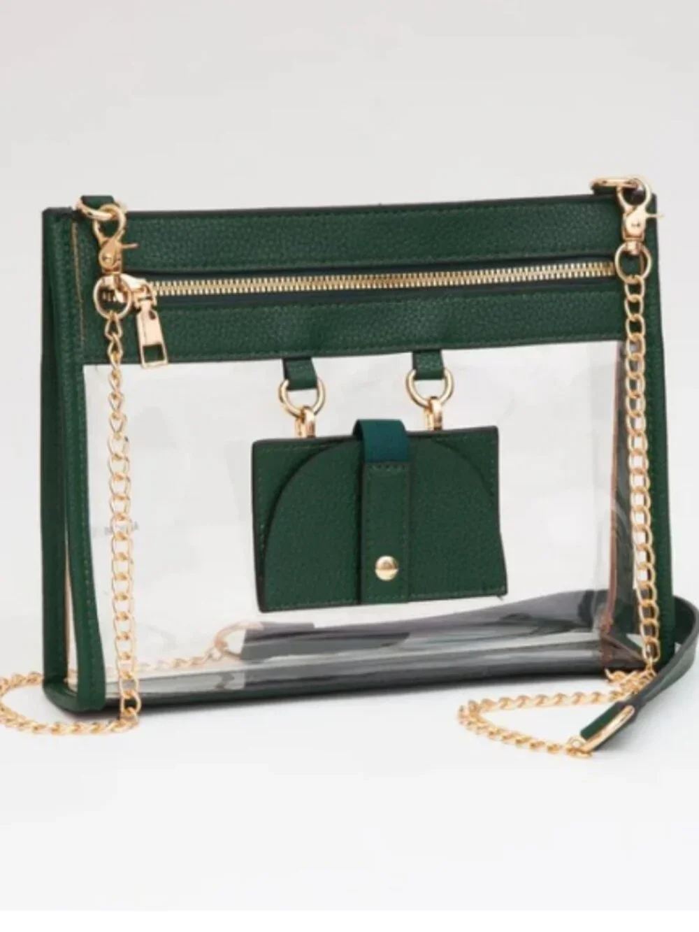 NWT Green Clear Gameday Crossbody Bag With Sunglasses Holder